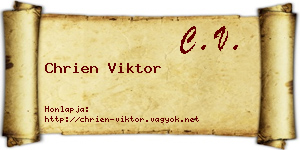 Chrien Viktor névjegykártya